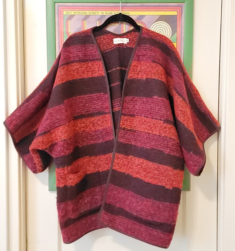 Johnny Was 4 Love and Liberty Mohair Striped Wide Sleeve Cardigan
M